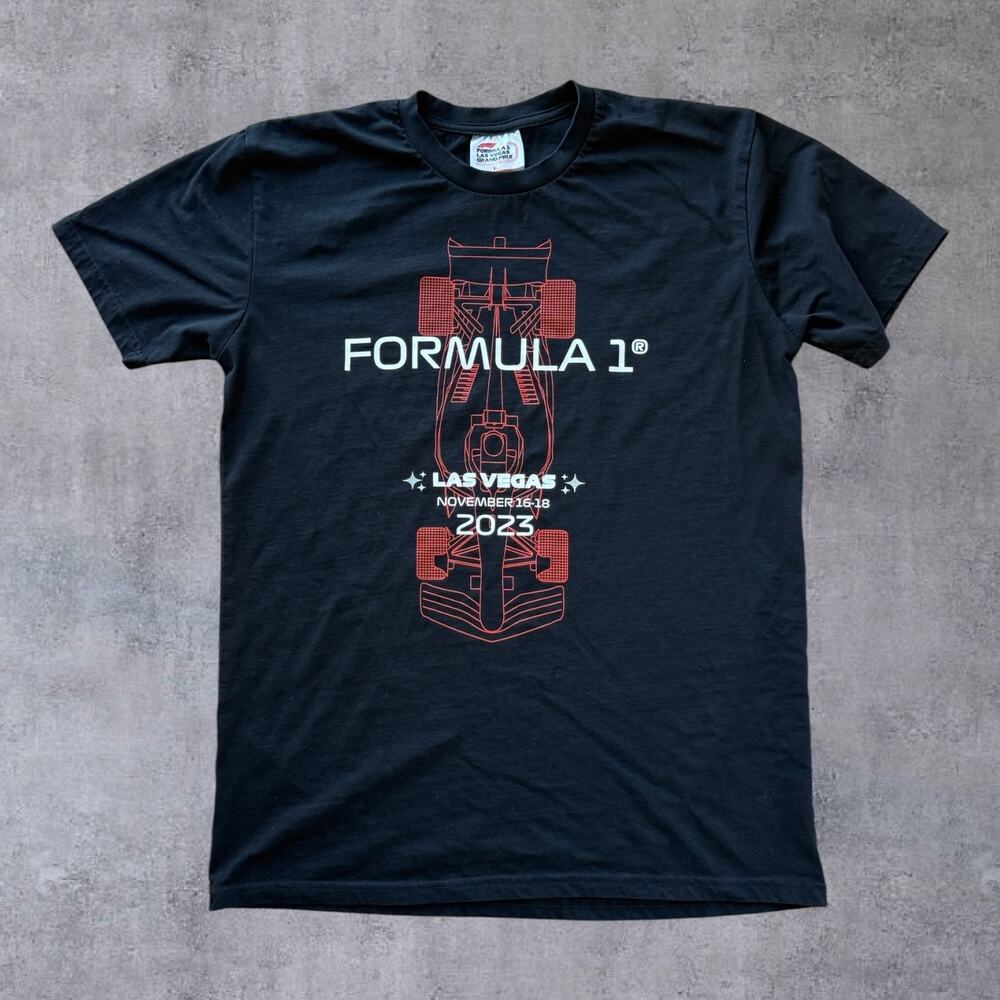 Official Formula 1 Las Vegas Grand Prix 2023 T Shirt Men Large L Black F1 Racing